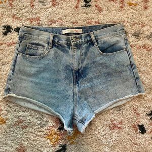 Zara denim cut off shorts